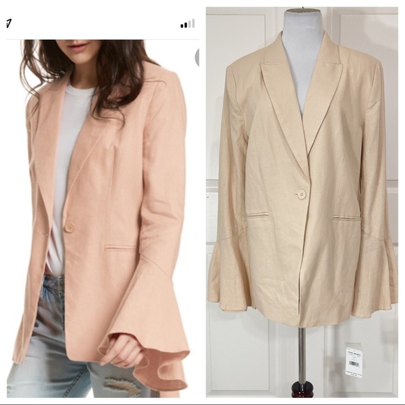 Free People Jackets & Blazers - NWT! FREE PEOPLE Flared Sleeve Blazer In Rose
